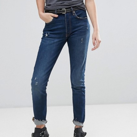 NWTLevi's 501 Skinny Stretch with Raw Hem - Picture 7 of 8